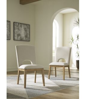 Polyester Upholstered Wooden Dining Chair - Iona